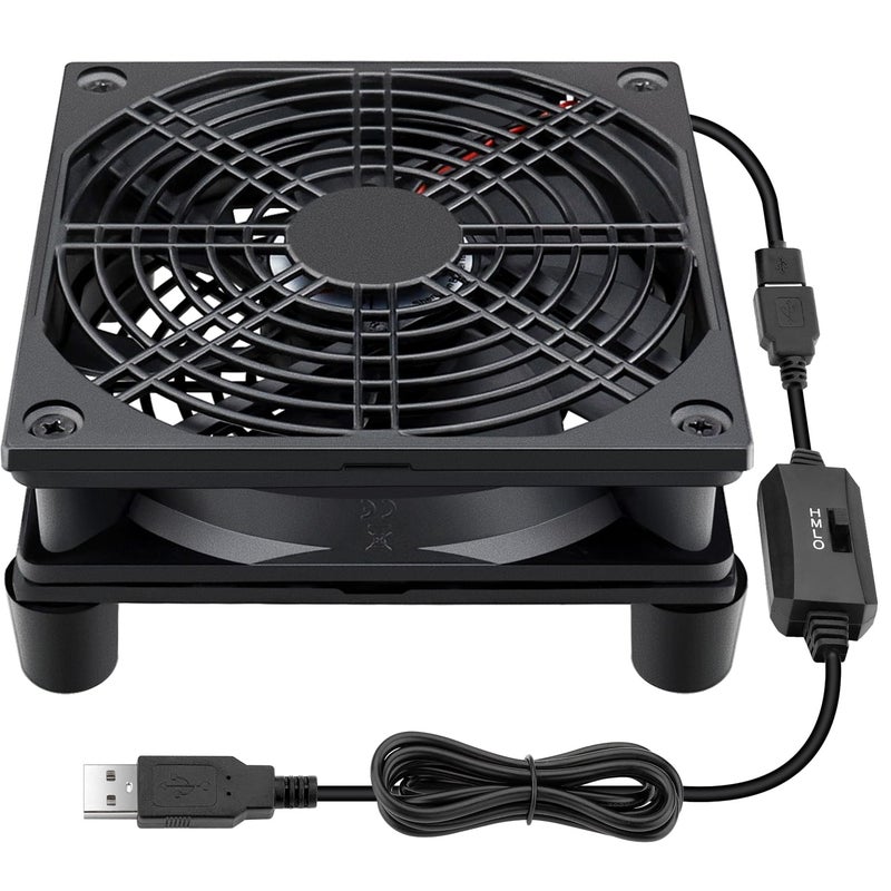 Wathai Cooling Case Fan for Receiver DVR Xbox TV Box Router 120mm x 25mm 5V USB Power - Image 1